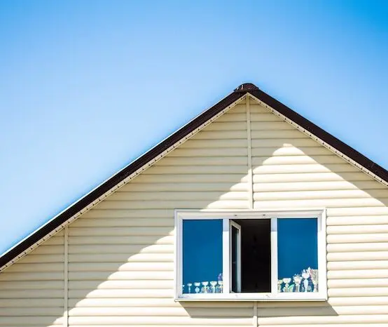 House with open window exterior